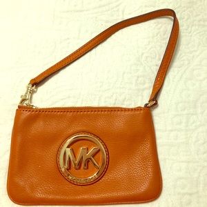 Orange Michael Kors Wristlet